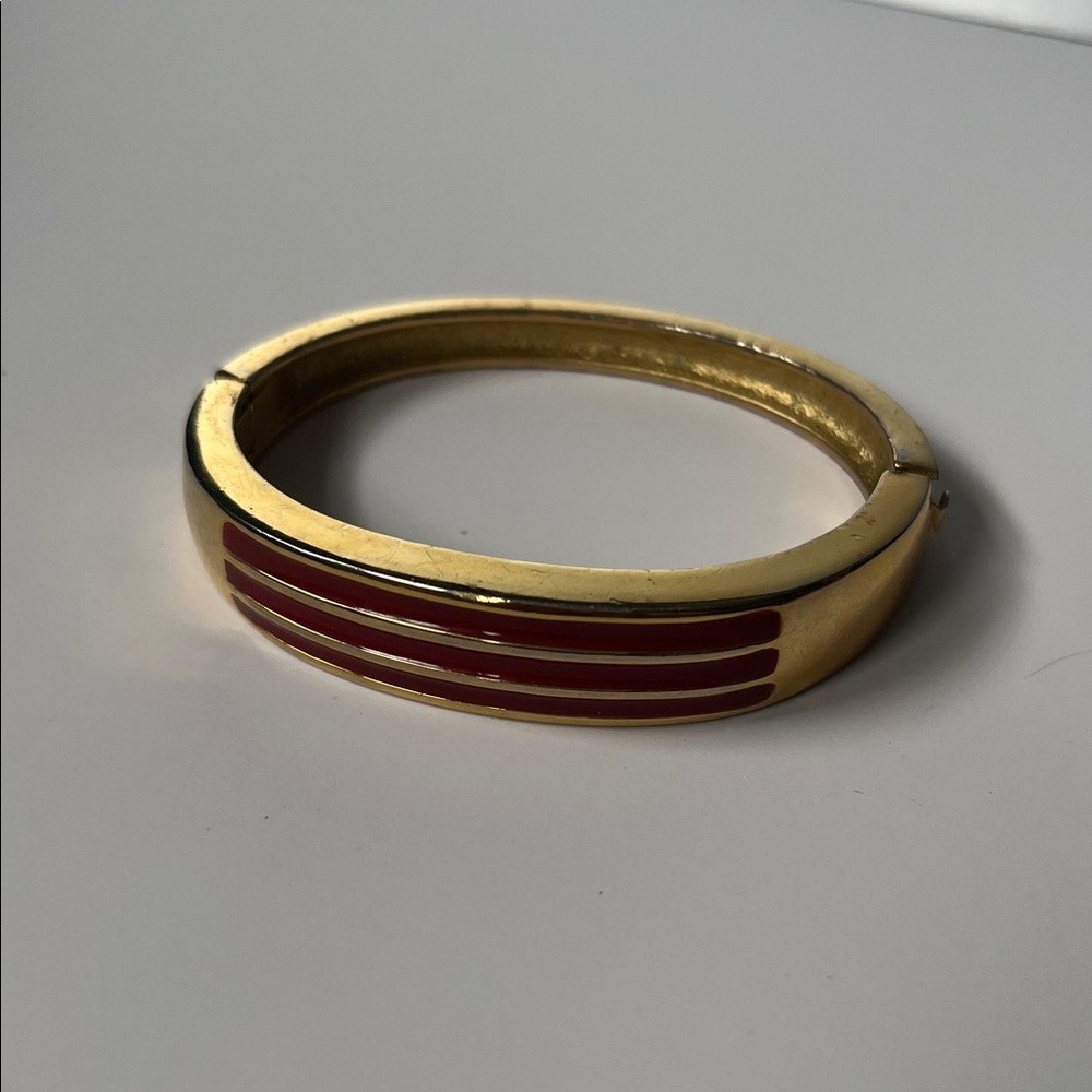 Vintage 1979 Givenchy hinged red enamel Bracelet